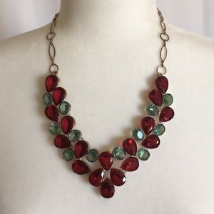 RED/BLUE BREASTPLATE NECKLACE